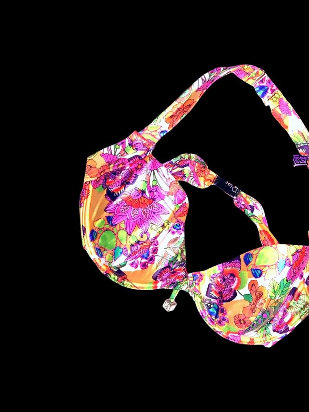 Dior John Galliano 2000s Limited Edition Hawaii Floral Gambler Dice Bikini Top - Picture 3 of 17